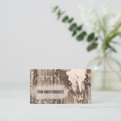 Rustige Westerne bruine schedel Visitekaartje (Staand voorkant)