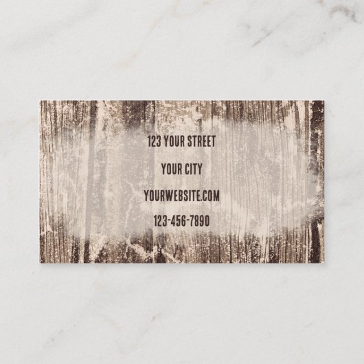 Rustige  Westerne bruine schedel Visitekaartje (Achterkant)