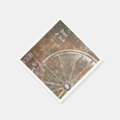 Rustige Westerne  bruine Wagon Wheel Servet (Hoek)