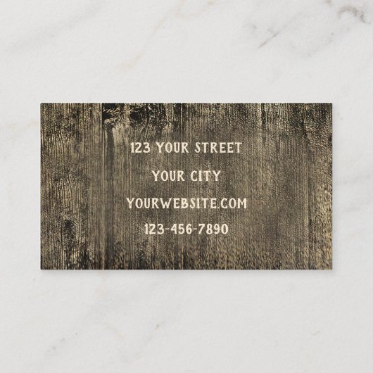 Rustige Westerne bull Skull Brown Barn Visitekaartje (Achterkant)