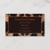 Rustige Westerne Bull Skull Brown Monogram zwart Visitekaartje (Achterkant)