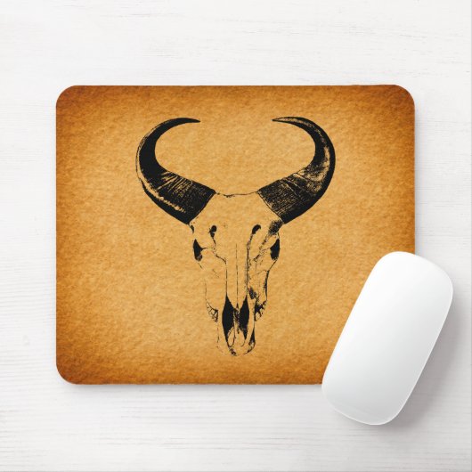 Rustige Westerne Bull Skull Mousepad Muismat (Met muis)
