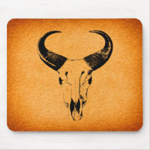 Rustige Westerne Bull Skull Mousepad