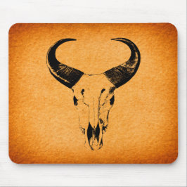 Rustige Westerne Bull Skull Mousepad Muismat