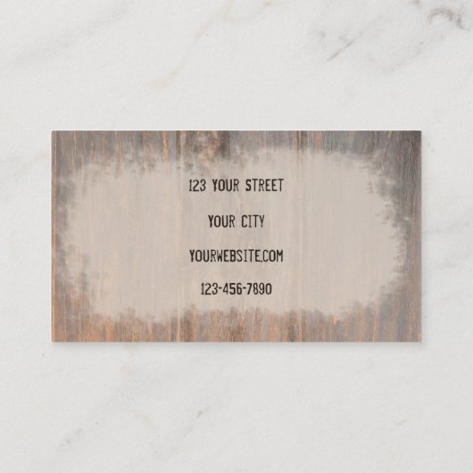 Rustige Westerne Bull Skull Schets Kunst Visitekaartje (Achterkant)