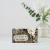 Rustige Westerne Bull Skull Sepia  Visitekaartje (Staand voorkant)