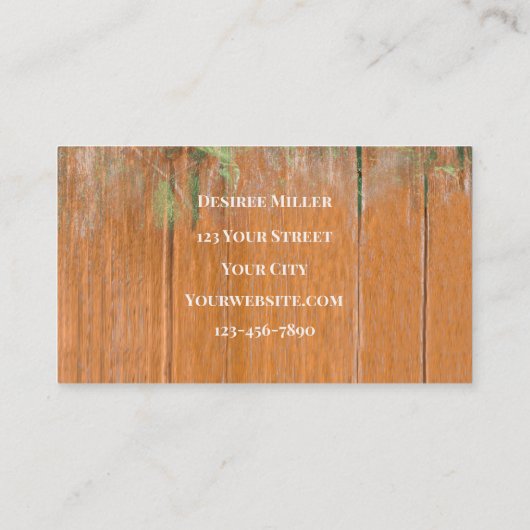 Rustige Westerne Bull Skull Sunflower Houtextuur Visitekaartje (Achterkant)