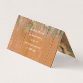 Rustige Westerne Bull Skull Sunflower Houtextuur Visitekaartje (Achterkant)