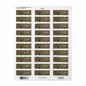 Rustige westerne cactus bruiloft etiket (Full Sheet)