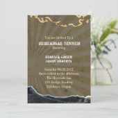 Rustige westerne cactus bruiloft repetitie diner kaart (Staand voorkant)