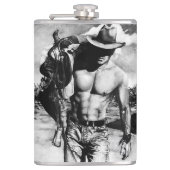 Rustige Westerne cowboy Cool Masculine Art Modern Heupfles (Voorkant)