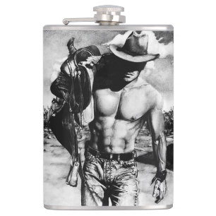 Rustige Westerne cowboy Cool Masculine Art Modern Heupfles