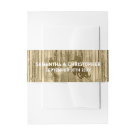 Rustige westerne cowboy wilde westbruiloft uitnodigingen wikkel