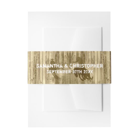 Rustige westerne cowboy wilde westbruiloft uitnodigingen wikkel (Voorkant Voorbeeld)