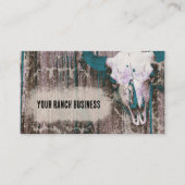 Rustige Westerne, donkere, Blauwgroen bruine textu Visitekaartje (Voorkant)