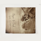 Rustige Westerne fotografische achtergrond bruin p Wandkleed (Voorkant (horizontaal))