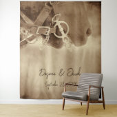 Rustige Westerne fotografische achtergrond bruin p Wandkleed (In situ)