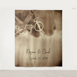 Rustige Westerne fotografische achtergrond bruin p Wandkleed