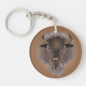 Rustige Westerne gipsplaten Bison Sleutelhanger (Voorkant)