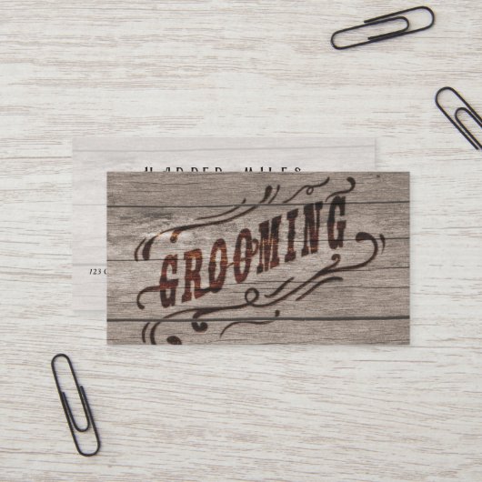  rustige westerne grooming visitekaartje (Voorkant / Achterkant in situ)