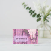 Rustige Westerne Grunge Textuur Paarse Bull Skull Visitekaartje (Staand voorkant)