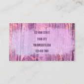 Rustige Westerne Grunge Textuur Paarse Bull Skull Visitekaartje (Achterkant)