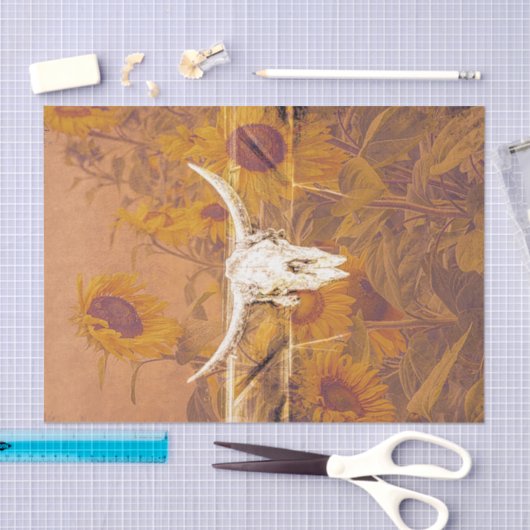 Rustige Westerne  Herfst Zonnebloemen Slank Tissuepapier (Craft)