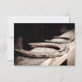 Rustige Westerne Hoof Hoefijzer Wedding RSVP-kaart RSVP Kaartje (Achterkant)