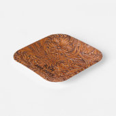 Rustige westerne landcowboybruiloft papieren bordje (Gebogen)