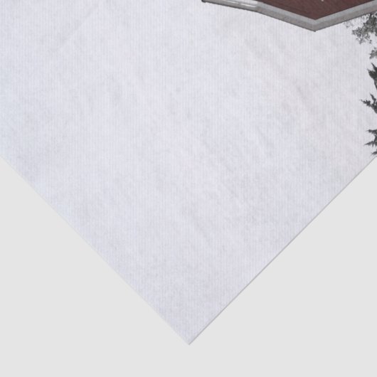 Rustige westerne landelijke boerderij rode schuur tissuepapier (Detail)