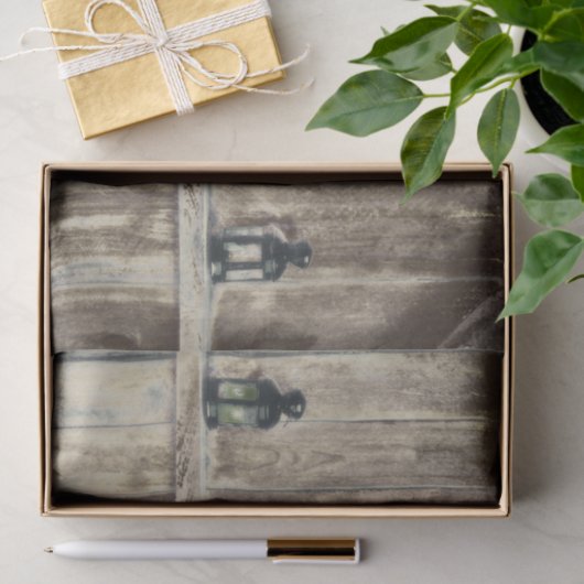 Rustige Westerne landschoorstenen Tissuepapier (Geschenk)