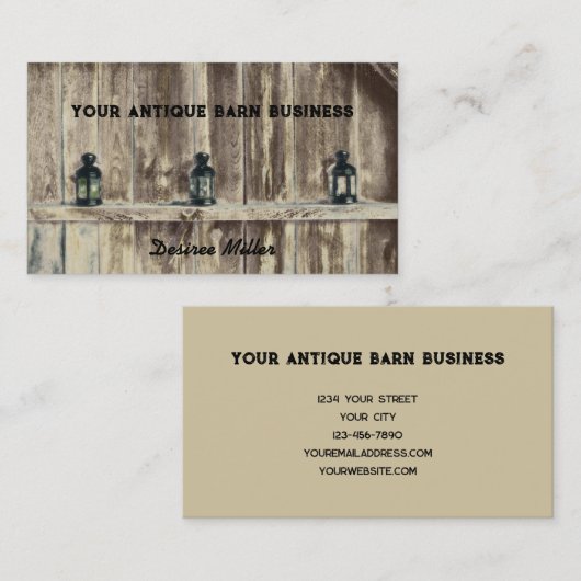 Rustige Westerne landschoorstenen Visitekaartje (Voorkant / Achterkant)