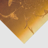 Rustige Westerne metalen Koe van gouden textuur Tissuepapier (Detail)