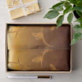 Rustige Westerne metalen Koe van gouden textuur Tissuepapier (Geschenk)