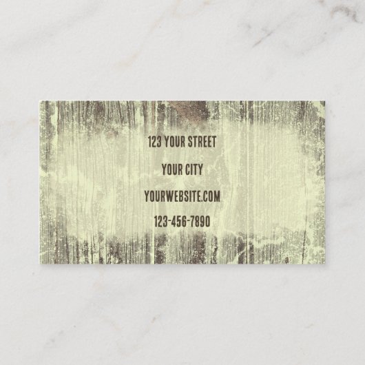 Rustige  Westerne oude stijl Bull Skull Visitekaartje (Achterkant)