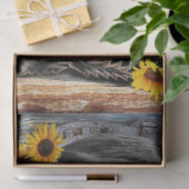 Rustige Westerne paarden Cowboylaarzen Zonnebloeme Tissuepapier (Geschenk)