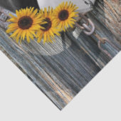 Rustige Westerne paarden Cowboylaarzen Zonnebloeme Tissuepapier (Detail)