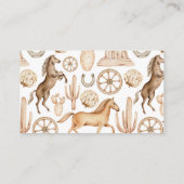 Rustige Westerne Rodeo Baby shower Book Request Informatiekaartje (Achterkant)
