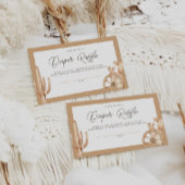 Rustige Westerne Rodeo Baby shower Diaper Raffle Informatiekaartje