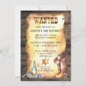 Rustige Westerne Rodeo Cowboy Birthday Party Kaart (Voorkant)