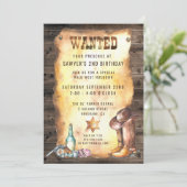 Rustige Westerne Rodeo Cowboy Birthday Party Kaart (Staand voorkant)