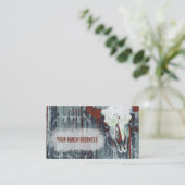 Rustige Westerne roest bruine textuur Bull Skull Visitekaartje (Staand voorkant)