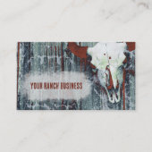 Rustige Westerne roest bruine textuur Bull Skull Visitekaartje (Voorkant)