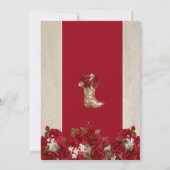 Rustige Westerne rozen Floral Charro Quinceanera Kaart (Achterkant)