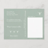 Rustige Westerne schedel Groen sparen de datum Briefkaart (Achterkant)