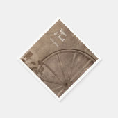 Rustige Westerne Sepia Tone Country Wagon Wheel Servet (Hoek)