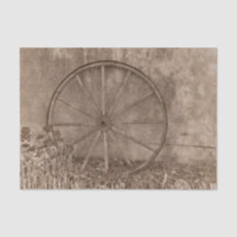 Rustige Westerne Sepia Tone Country Wagon Wheel