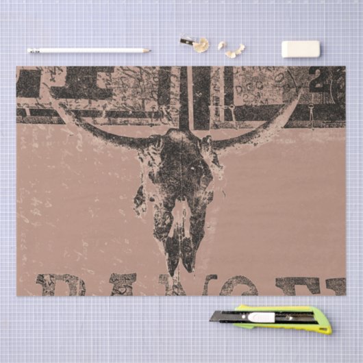 Rustige Westerne stip Bruin Verhard Tissuepapier (Craft)