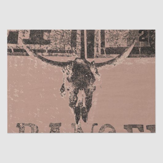 Rustige Westerne stip Bruin Verhard Tissuepapier (Voorkant)