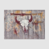 Rustige Westerne stip Gele zonnebloemen Tissuepapier (Voorkant)